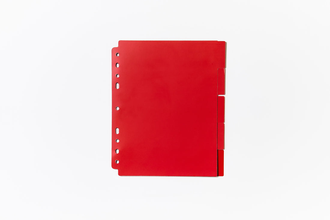Custom A5 Binder Dividers - Red Rose