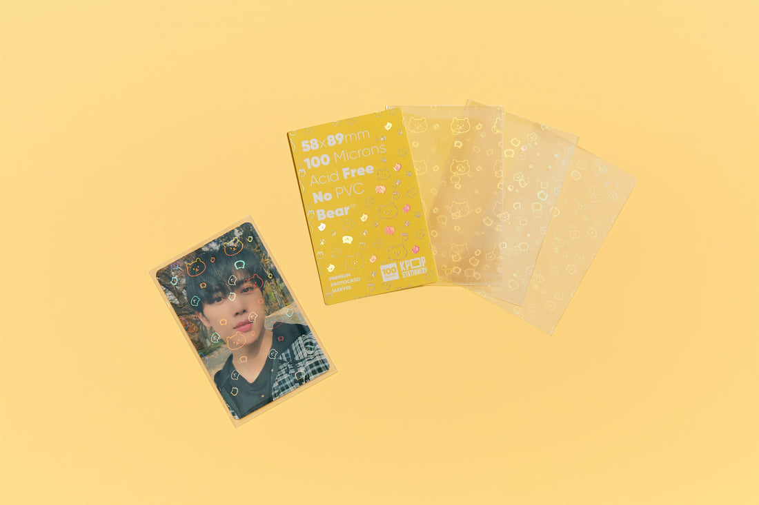 Holographic Bear Sleeves, 58 x 89mm