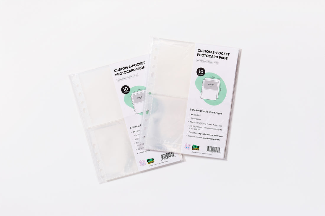 Custom Postcard 2 Pockets A5 Binder Sleeves, Double Sided