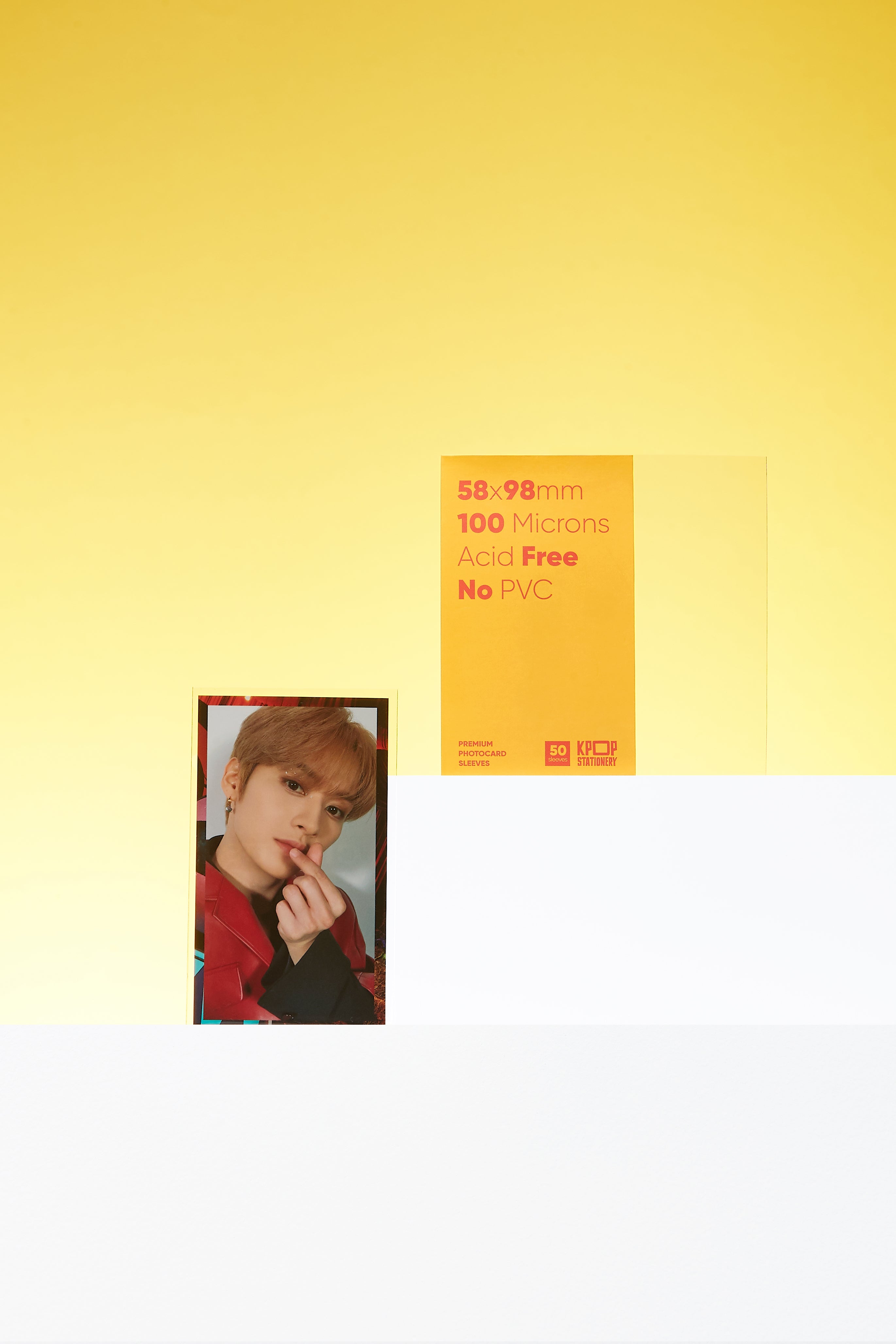 KPOP Stationery [Japanese Photocard] Clear Premium Photocard Sleeves, 58 x 98mm