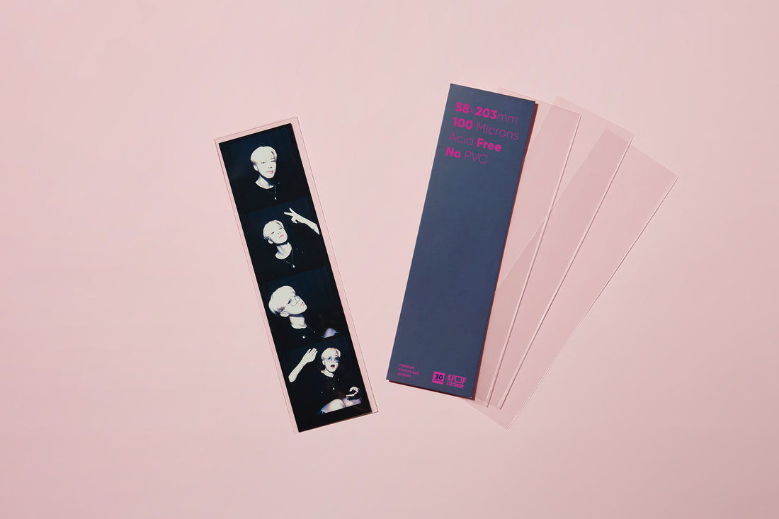 clear sleeves 58 x 203 with bts photocard