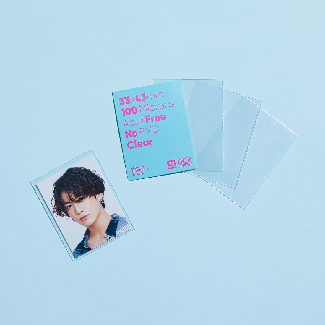 kpop clear photocard sleeves for 33 x 43