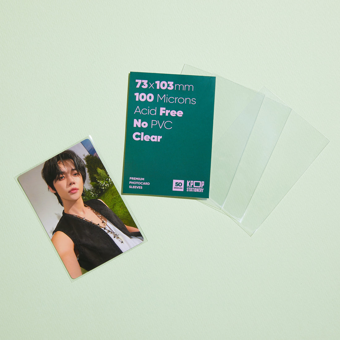 kpop clear photocard sleeves for 73 x 103
