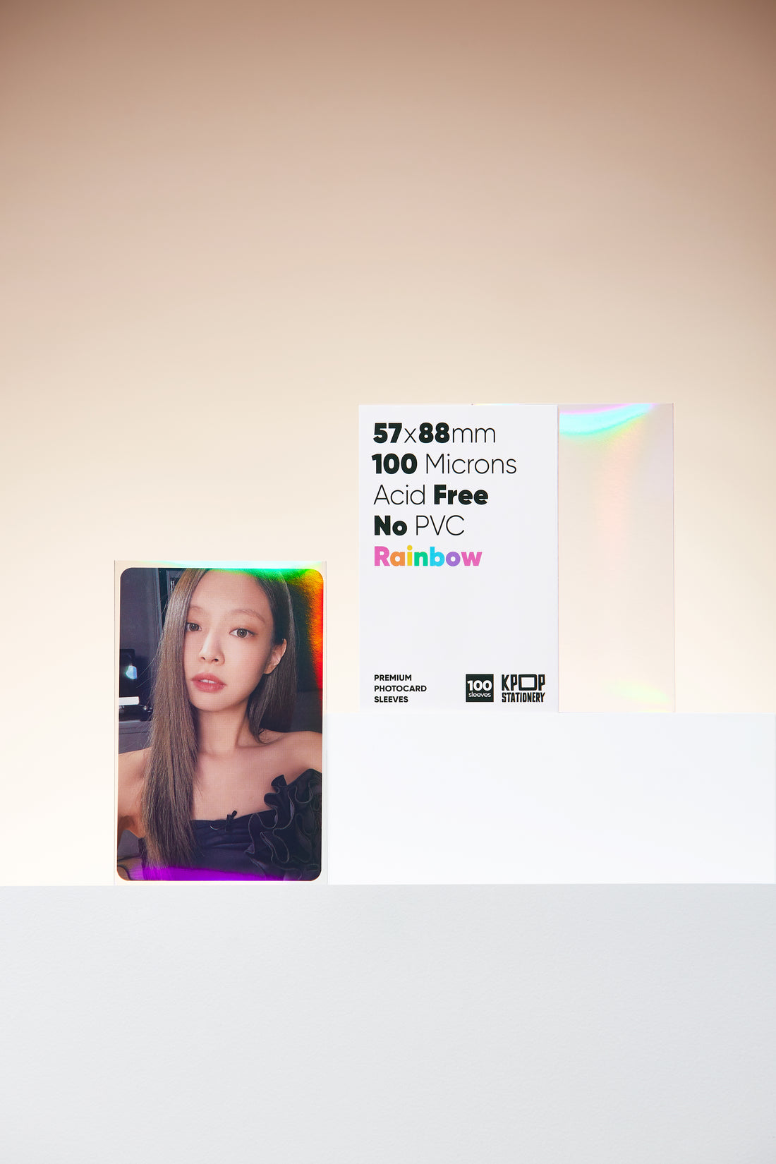 kpop photocard holographic sleeves for 57 x 88, rainbow