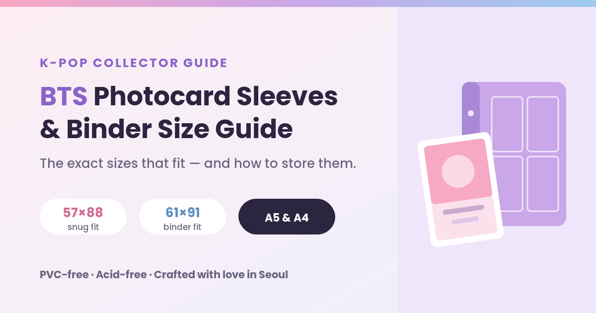 What Size Sleeves & Binder Do You Need for BTS Photocards?