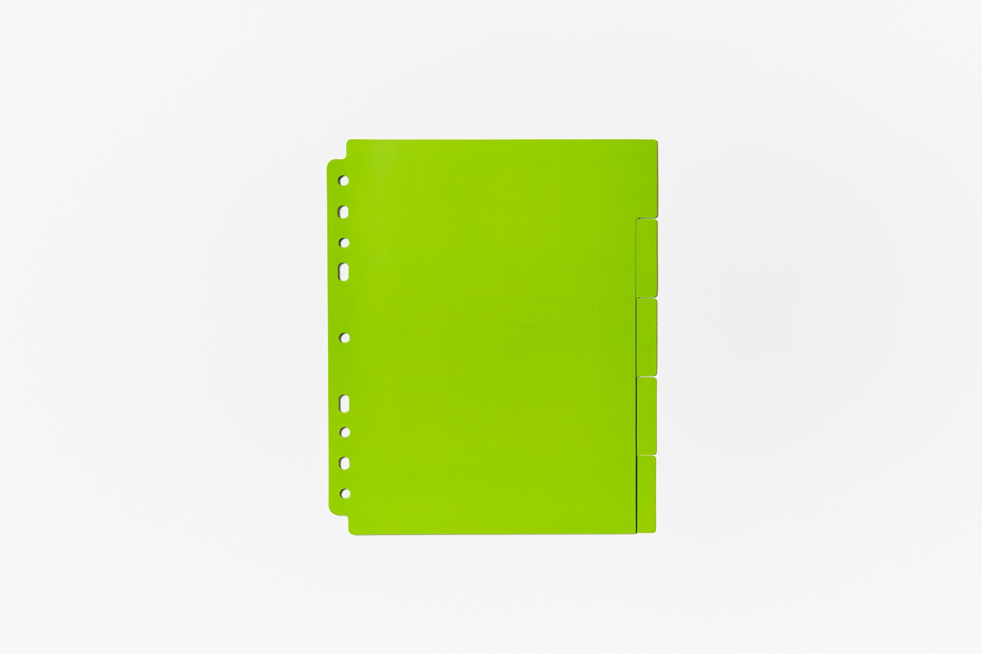 Custom A5 binder dividers neon green kpop stationery