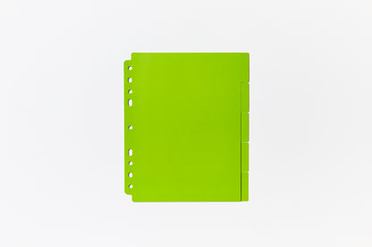Custom A5 binder dividers neon green kpop stationery