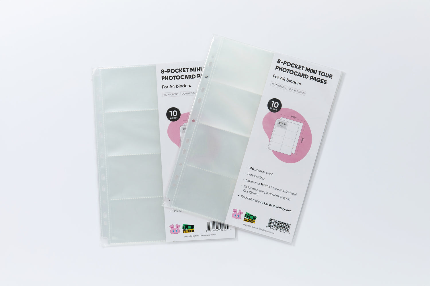 Custom Mini tour 8 Pockets A4 Binder Sleeves