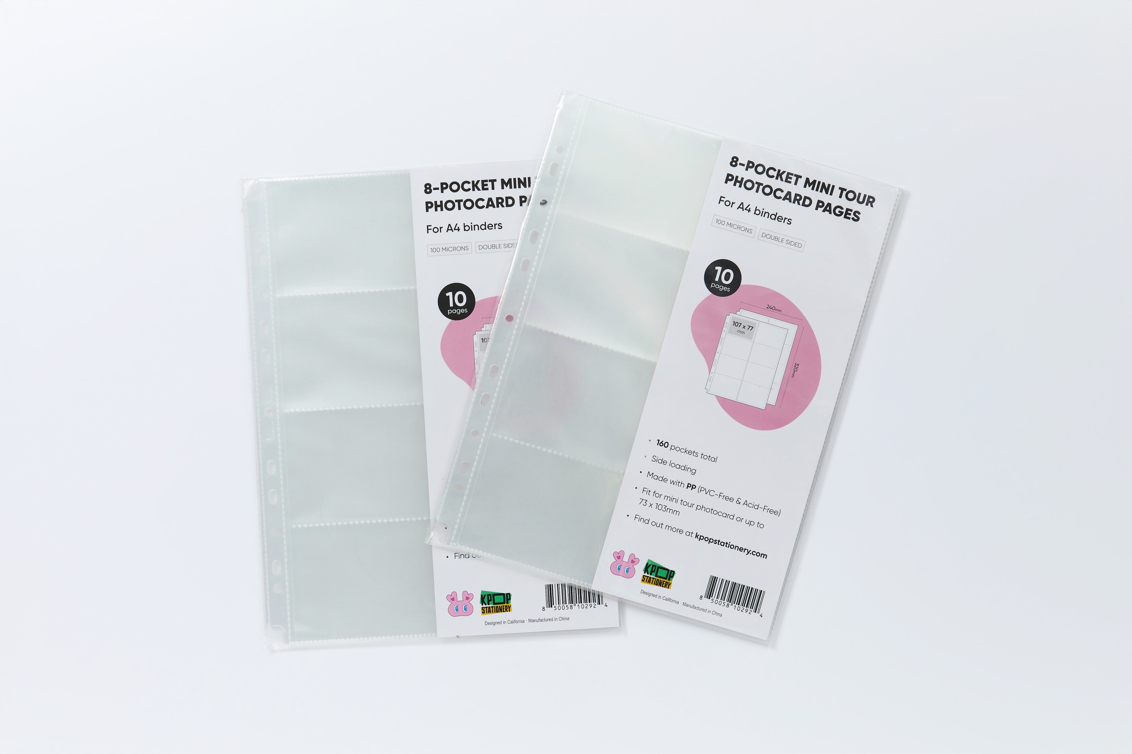 Custom Mini tour 8 Pockets A4 Binder Sleeves