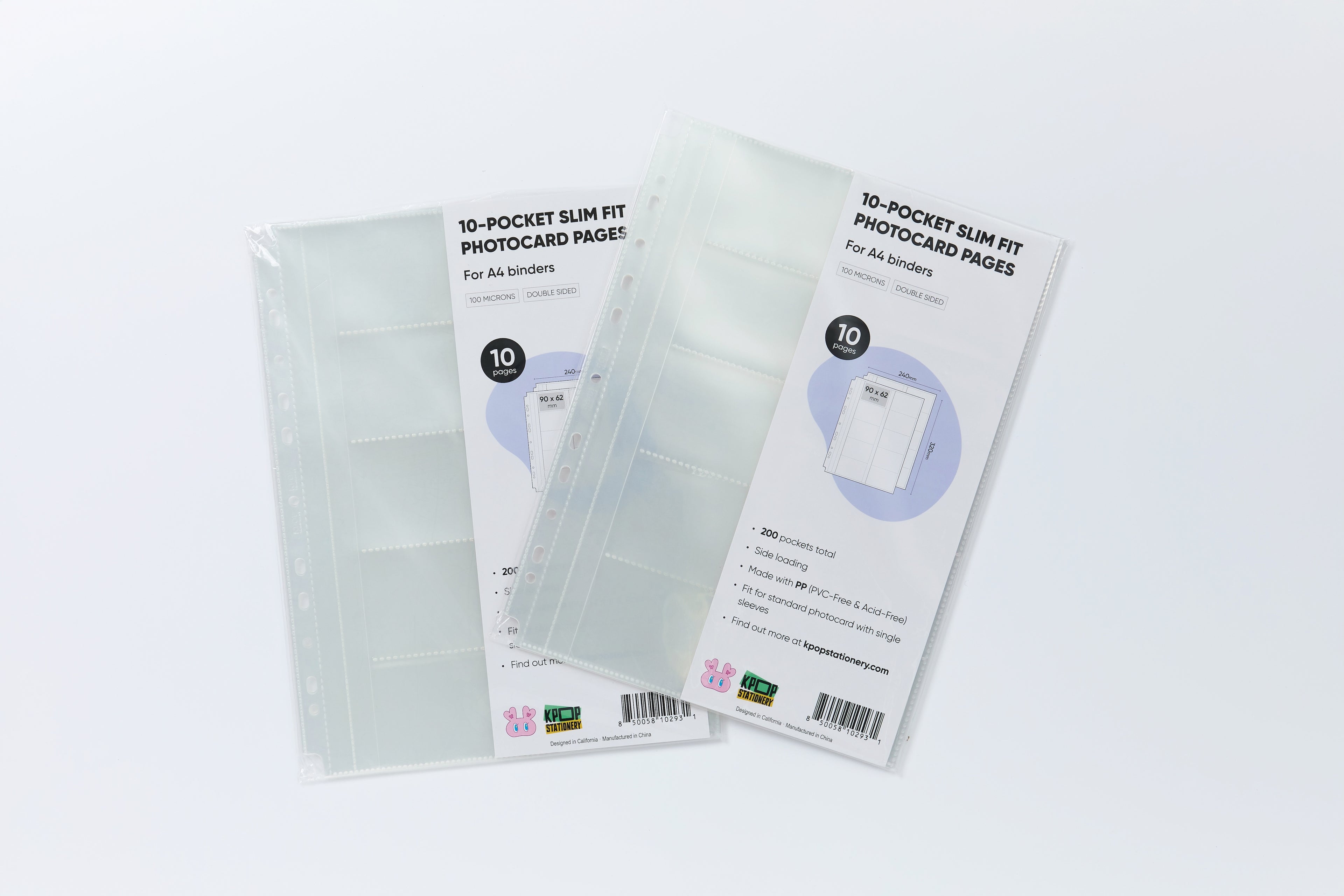 Custom Slim fit 10 pockets A4 Binder Sleeves