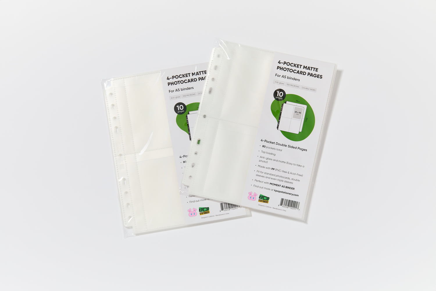 Custom Matte A5 Binder Sleeves, Double Sided