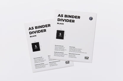Custom A5 Binder Dividers - Black