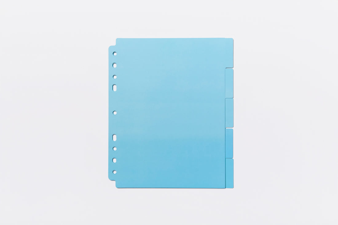 Custom A5 Binder Dividers - Sky Blue