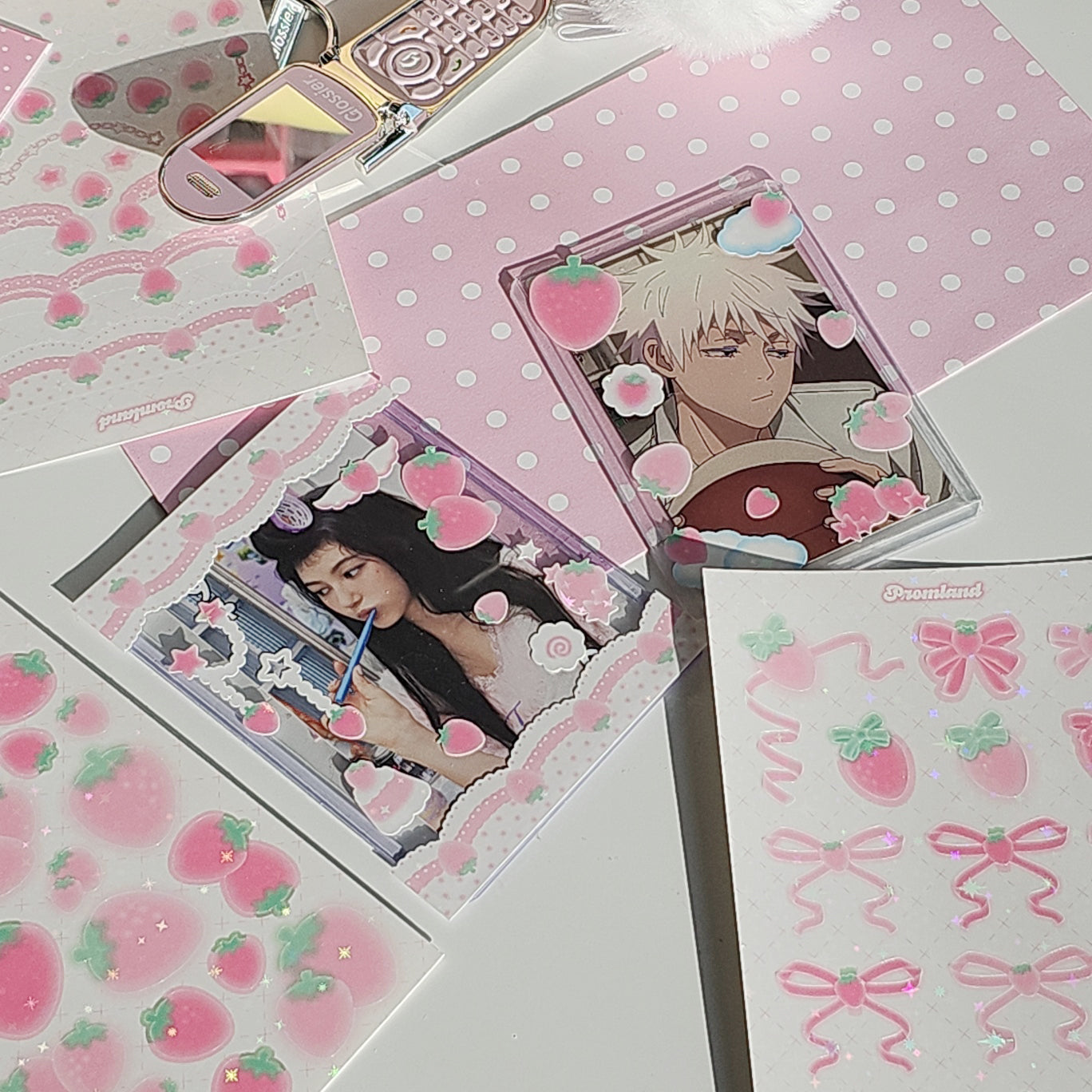 Promland love strawberry kawaii K-pop stickers