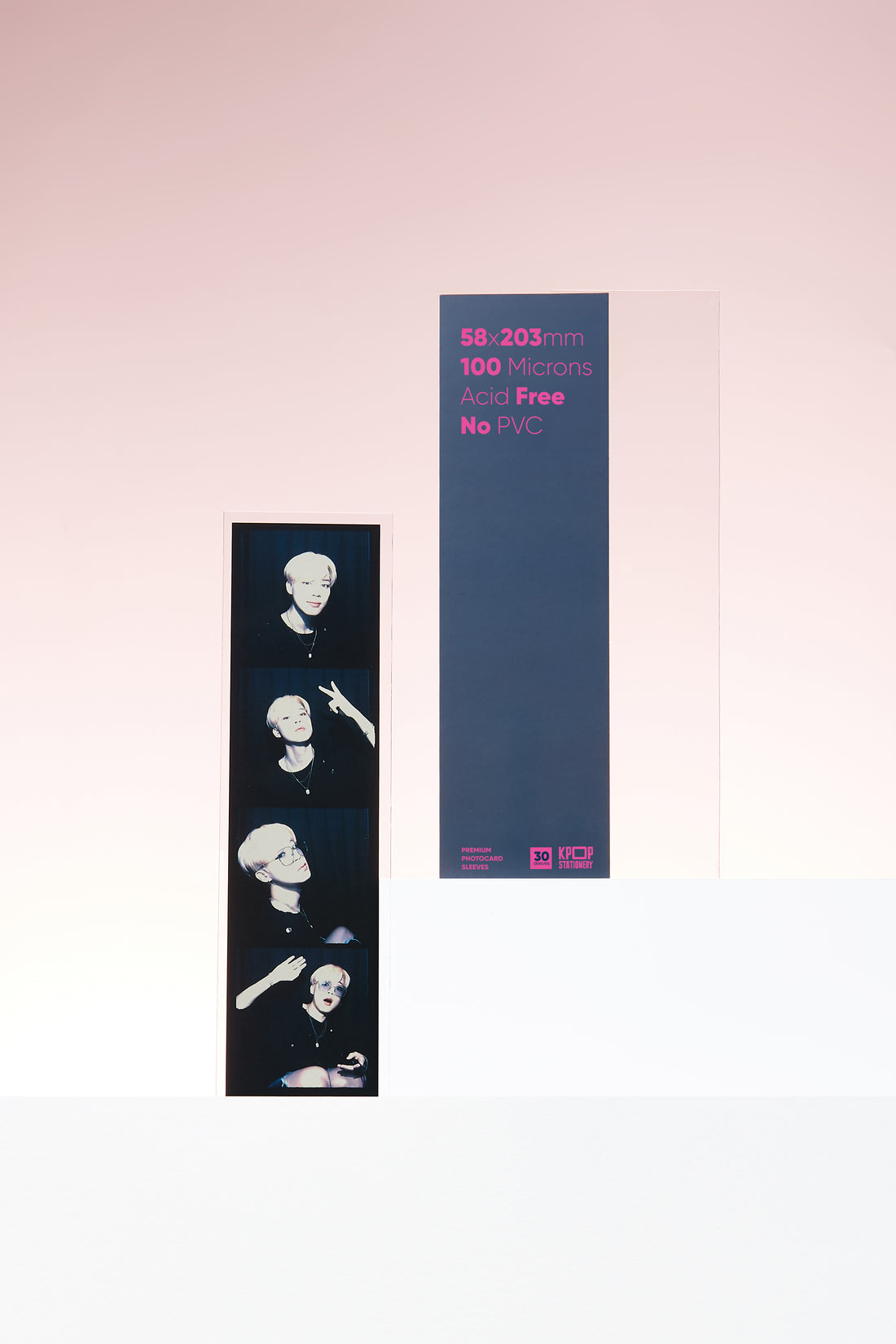 Premium Clear Photocard Sleeves, 58 x 203mm