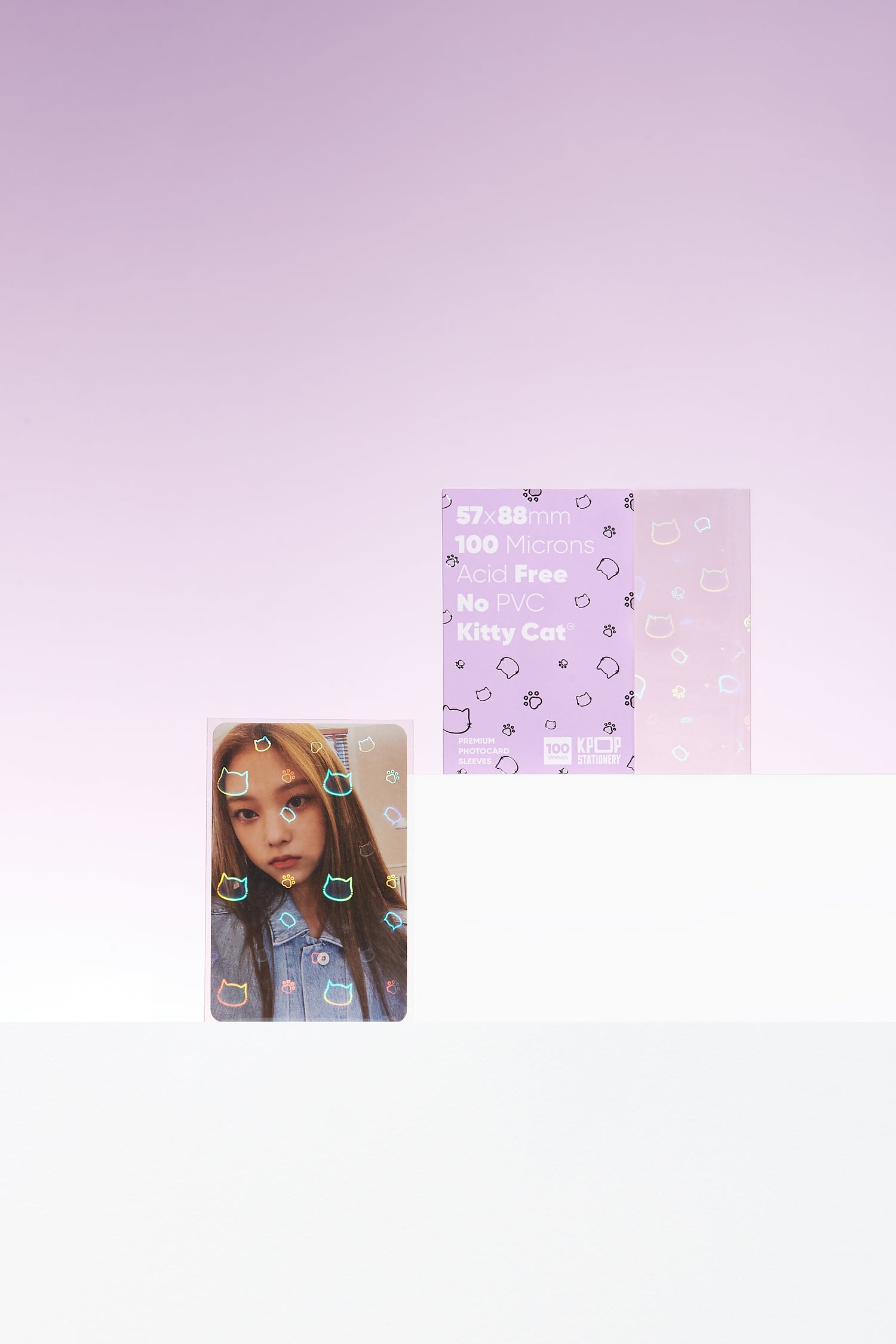 Kitty Holographic Sleeves for K-pop Photocards | Kpop Stationery Kitty Holographic Sleeves for K-pop Photocards | Kpop Stationery