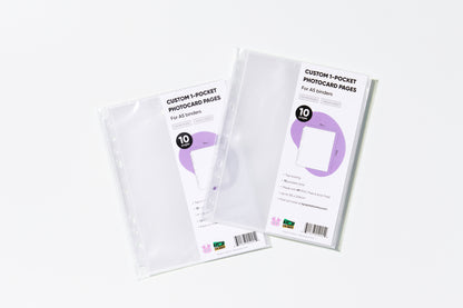 Single-pocket A5 K-pop binder pages for prints