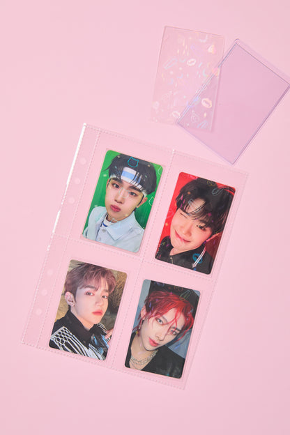 double sided a5 binder page and photocards from kpop stationery