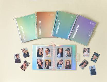 Moment A5 Kpop photocard binder with clear sleeves and pages