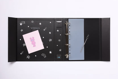 A4 black shooting star binder with components