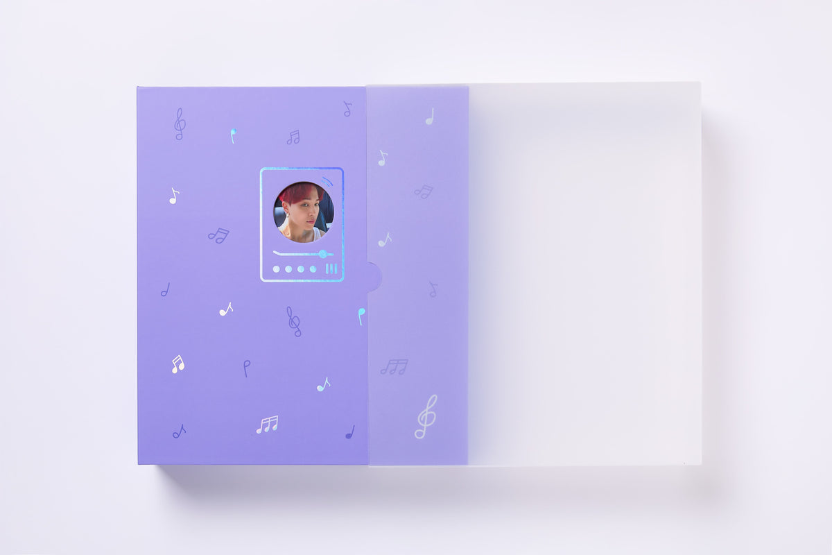 A4 purple K-pop photocard binder with protective cover case