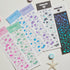 Promland Angel Heart sticker sheets in all 6 colors