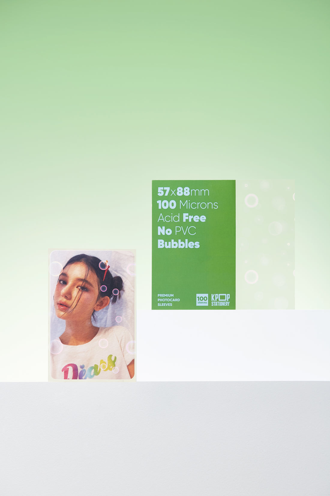 kpop bubble holographic photocard sleeves for 57 x 88