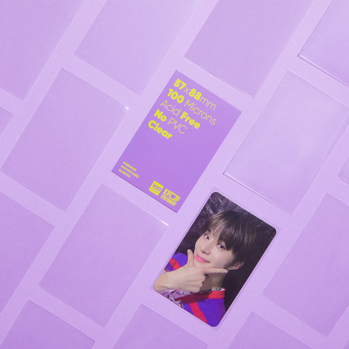 card sleeves 57 x 88 57 x 88mm Premium Clear Photocard Sleeves – Kpop Stationery