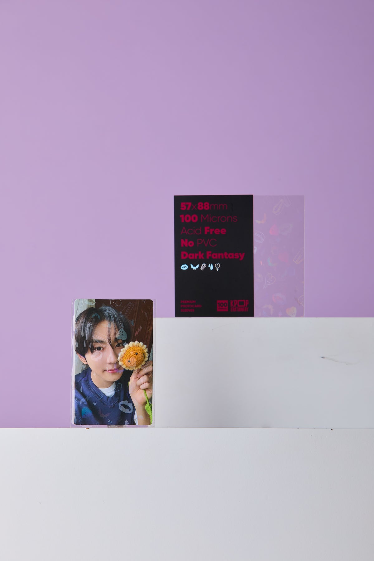 Halloween-themed Dark Fantasy holographic K-pop photocard sleeves
