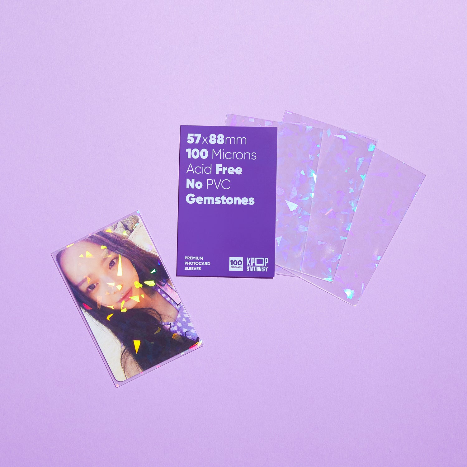 57 x 88mm Gemstone Sleeves Sparkling Kpop Photocard Protection Kpop Stationery 57 x 88mm Gemstone Sleeves Sparkling Kpop Photocard Protection Kpop Stationery
