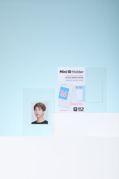 Mini ID holder sleeves with BTS mini id photocard